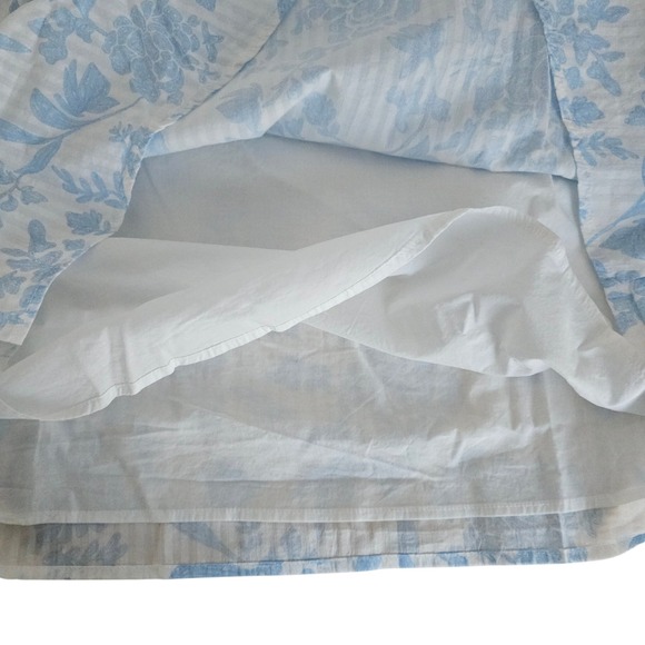 Universal Thread Blue Floral Flutter Sleeve V-Neck Blouse 1X New - Picture 9 of 11